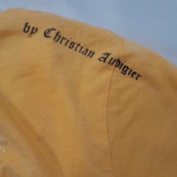 Christian Audigier Crystal Rock Jamaica Peace Top Women L Y2Kstyle Y2K Hippy - Picture 3 of 12